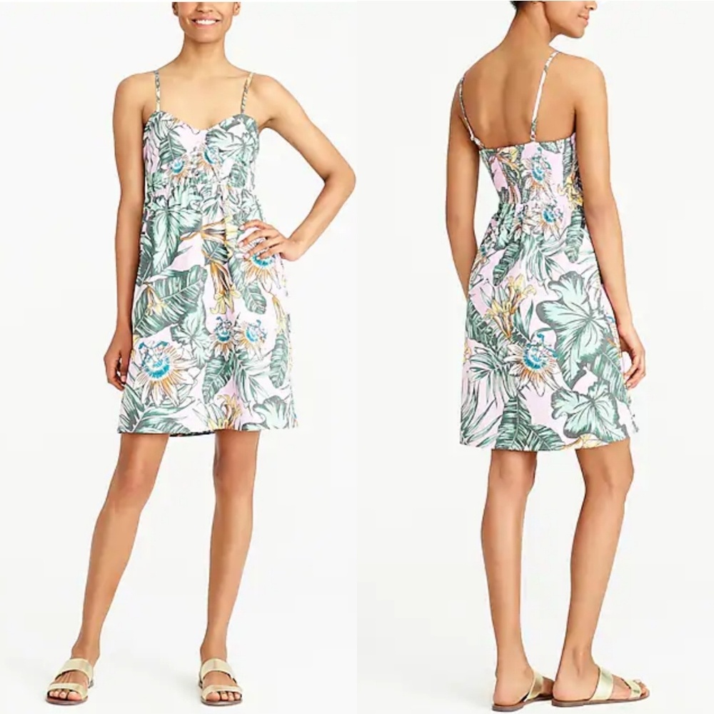 🎉J Crew | Printed Poplin Cami Dress
